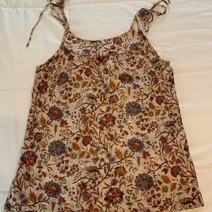 Lucky Brand tie strap boho flowy tank